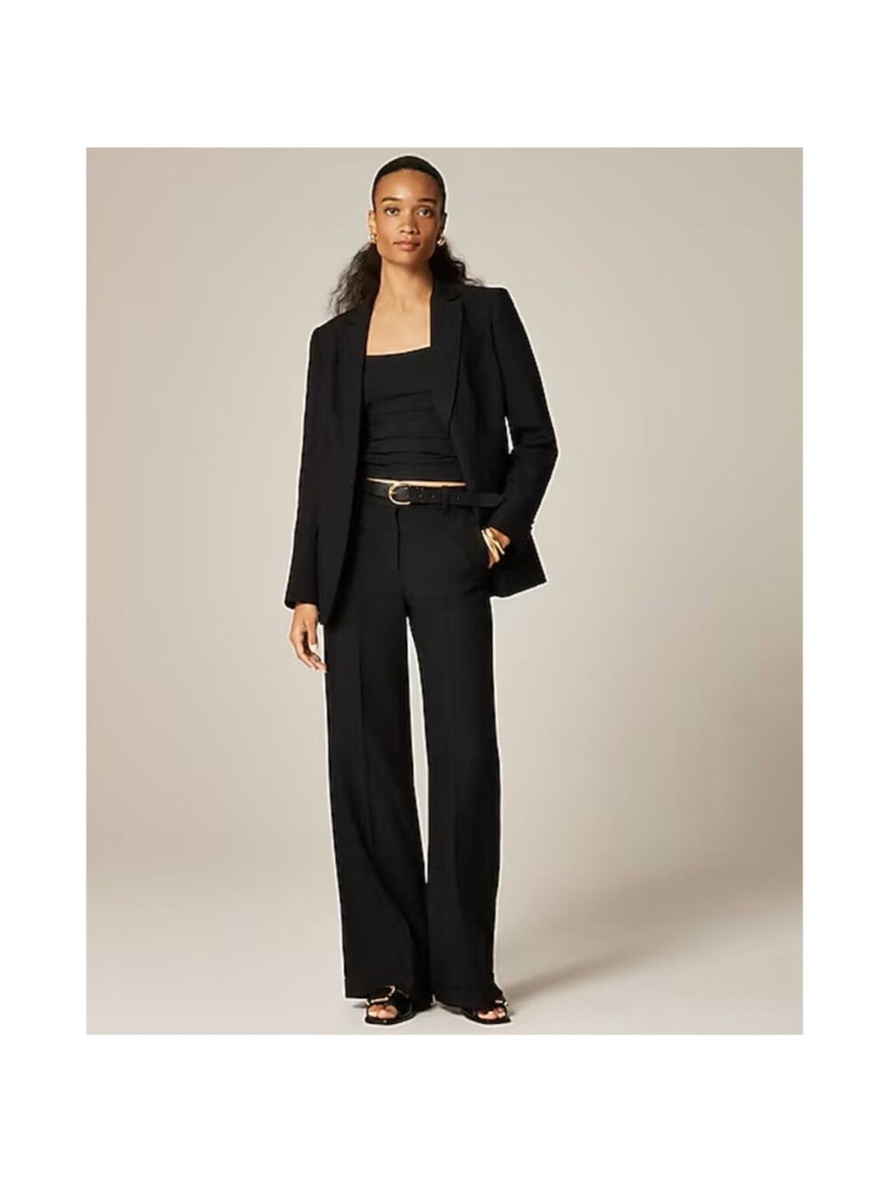 NWT J.Crew | Wide-leg pants in four-season stretch | Black | Various